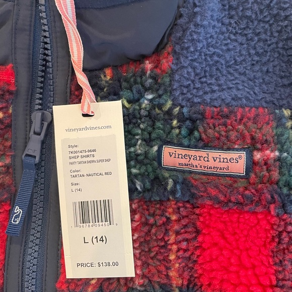NWT Vineyard Vines kids size large (14) half zip fleece pull over. - Picture 2 of 7